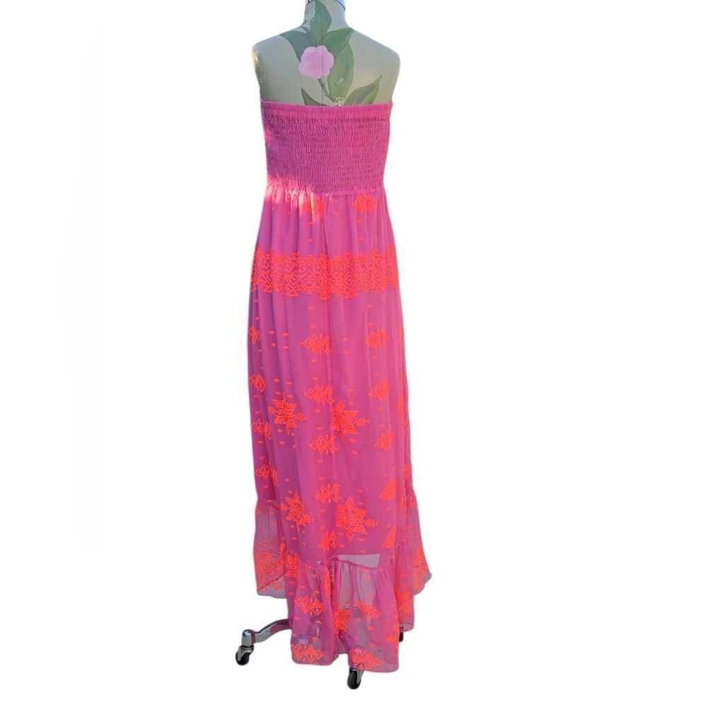 Pink Strapless Maxi Dress Size L - Picture 8 of 8